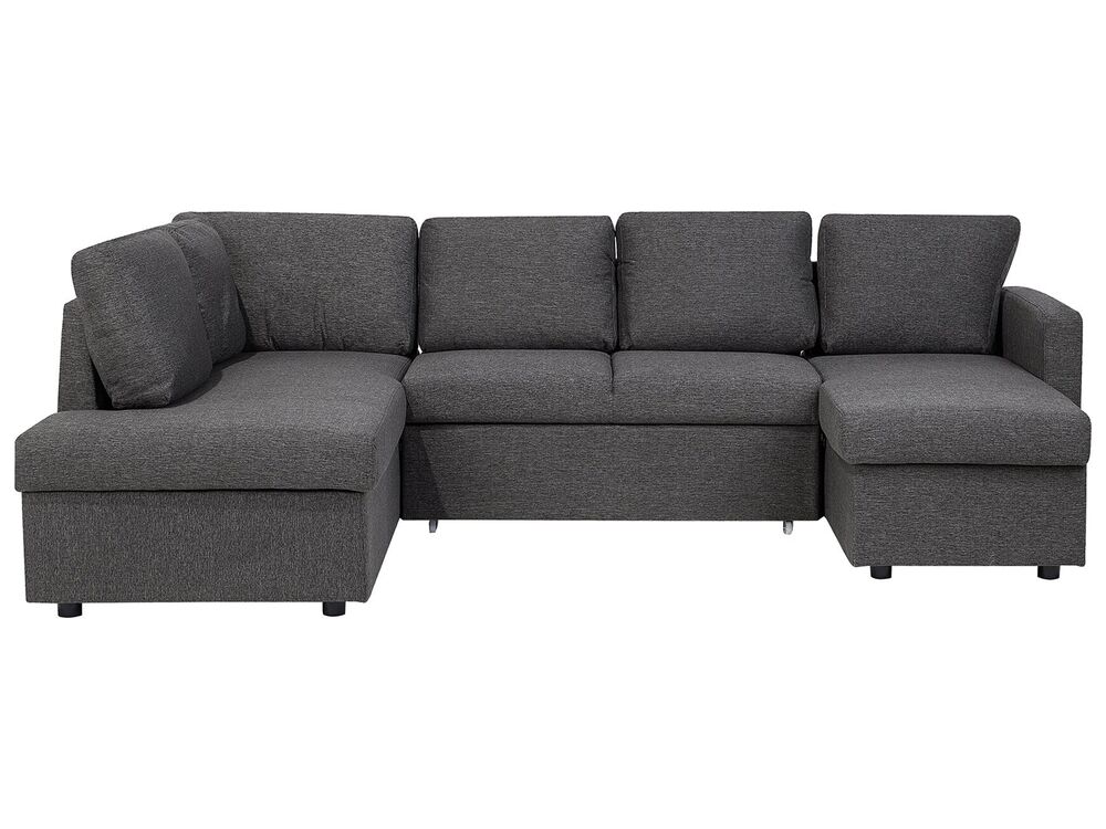 U-formet sovesofa KARRABO med opbevaring Mørkegrå