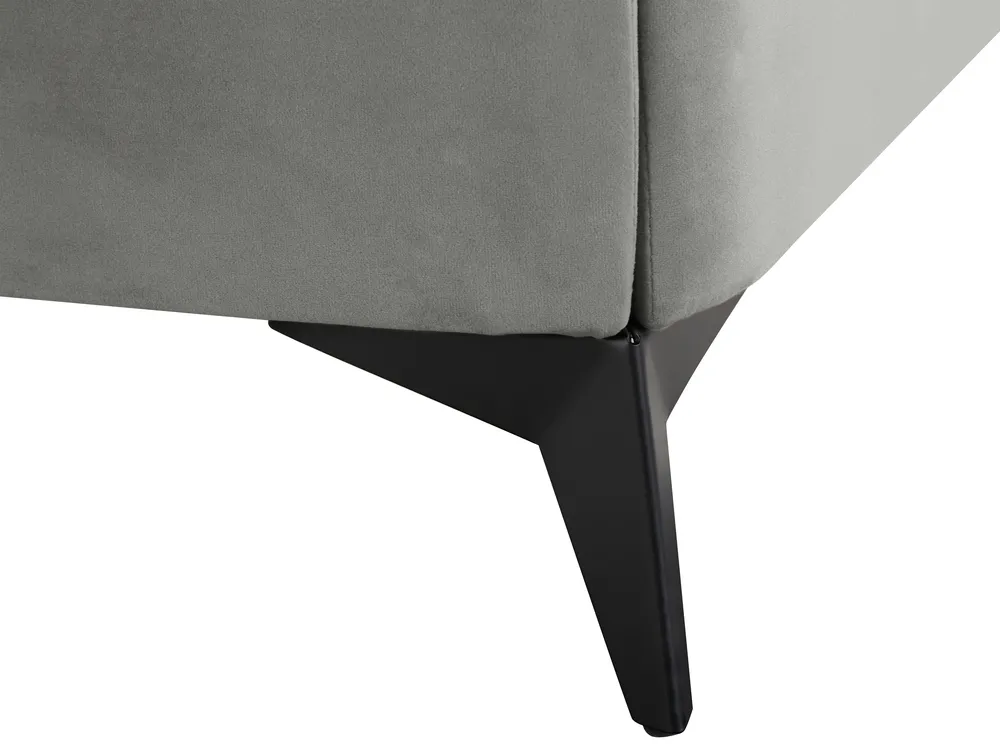 Bett mit Lattenrost Samtstoff MELLE 140 x 200 cm Grau_829848