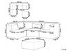 4místná manšestrová rohová modulární pohovka s taburetem pravostranná krémově bílá LEMVIG_875855