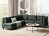 Modular Corner Sofa 5 Seater UNSTAD Fabric Dark Green Left Hand