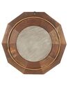 Drewniane lustro ścienne 60 x 60 cm brązowe ASEM_827851
