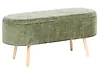 Upholstered Storage Bench OKLAHOMA Chenille Green
