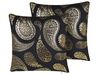 Lot de 2 coussins velours motif cachemire or 45 x 45 cm URSINIA_818537