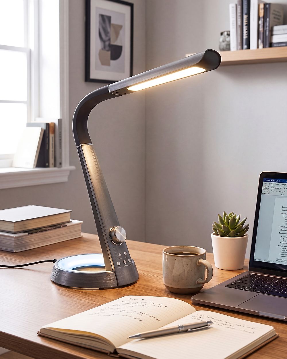 LED Desk Lamp CANOPUS with USB Port Black