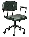 Desk Chair ALGERITA Faux Leather Dark Green