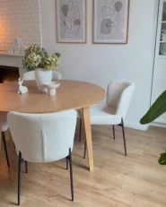 Dining Table HUNTLEY Light Oak 140 cm 140 cm_1033847