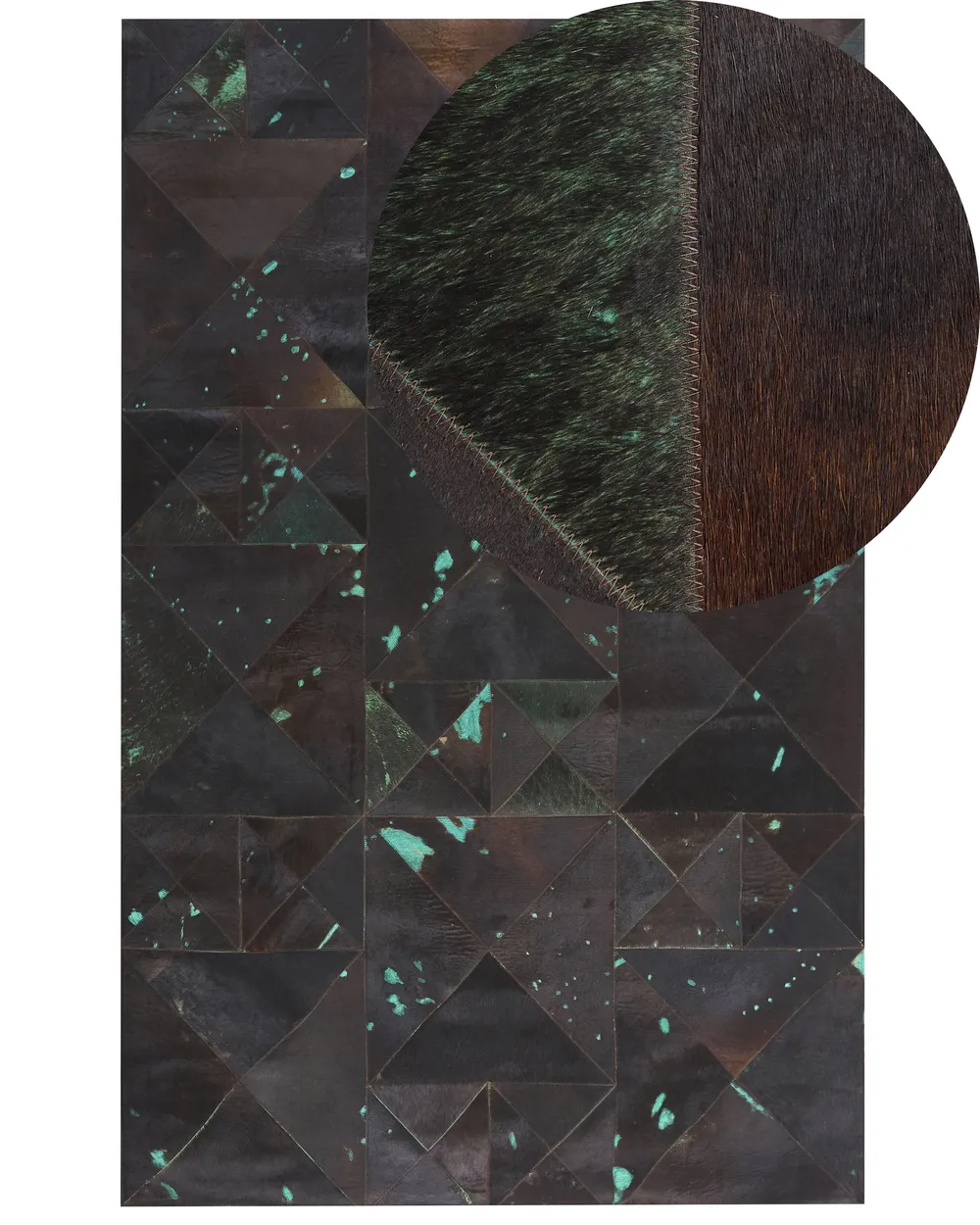 Rug ATALAN Brown 140 x 200 cm Leather