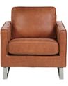 Fauteuil en cuir PU marron doré VIND _779831