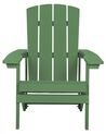 Záhradná stolička s podnožkou zelená ADIRONDACK_809552