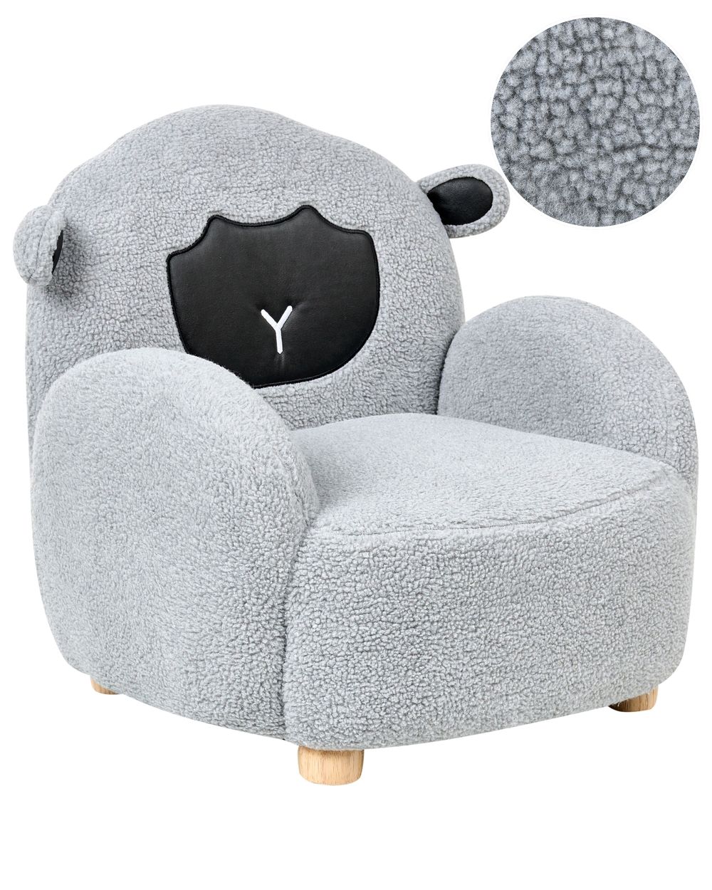 Fauteuil pour enfants Mouton ULA Bouclé Gris