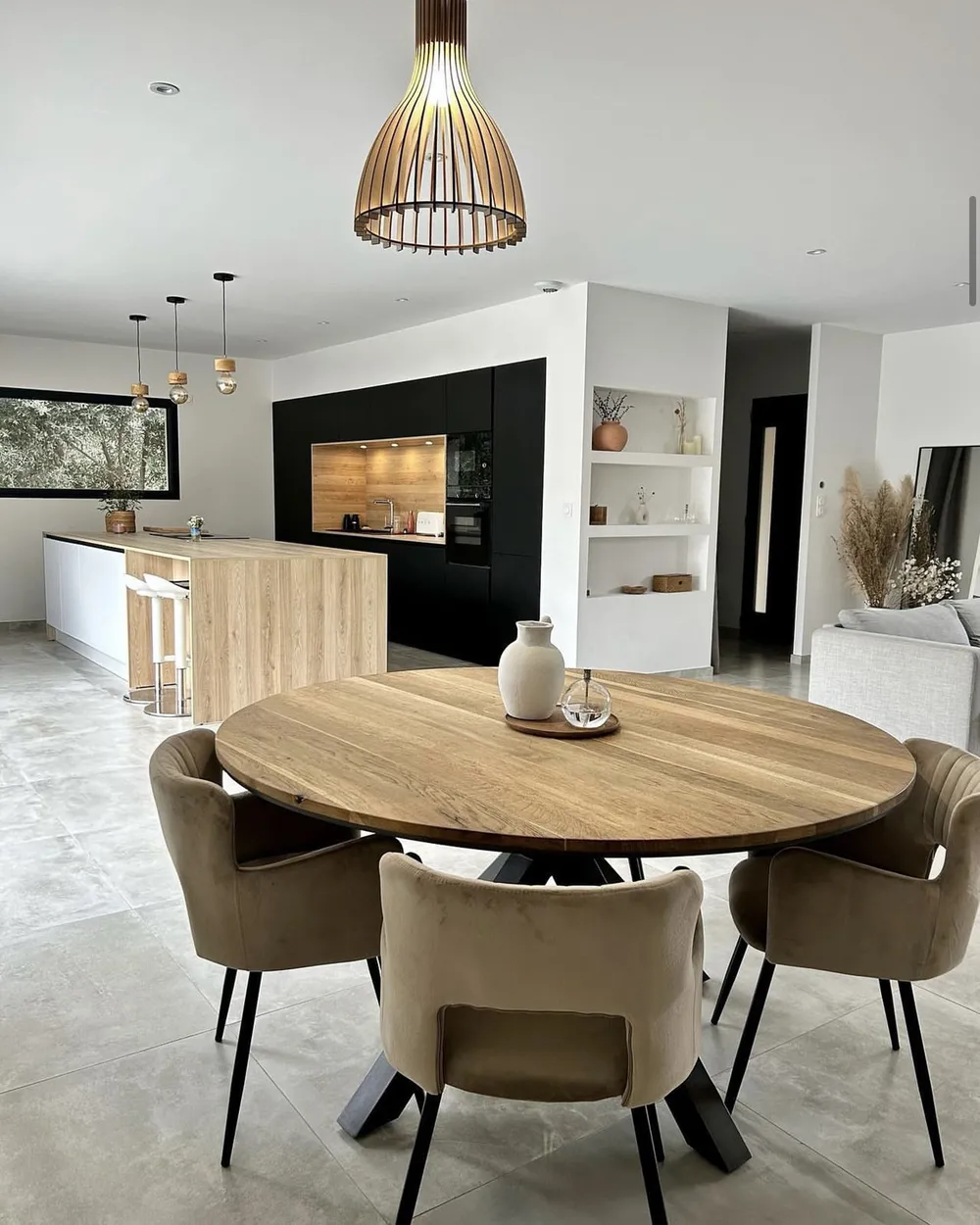 Set di sedie da pranzo SANILAC Velluto Tortora - Main Image