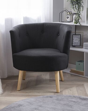 Fabric Tub Chair Black ODENZEN