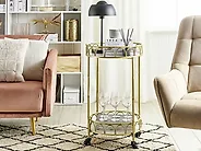 Kitchen Trolley SHAFTER Metal White Marble_1178141