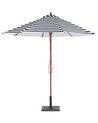 Garden Parasol ⌀ 2.6 m Black and White FERENTILLO_735610