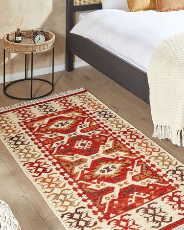 Wool Kilim Area Rug 80 x 150 cm Multicolour VOSKEVAZ