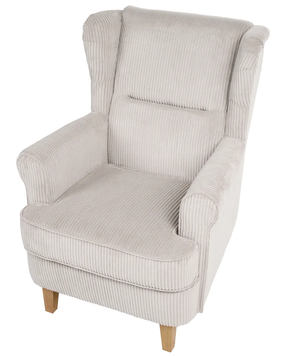 Wingback Chair ABSON Corduroy Light Beige_1186226