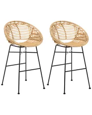 Set di 2 sedie alte WINDOM Rattan Naturale_1072223