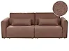 Schlafsofa 3-Sitzer VAXHOLM mit Stauraum Bouclé Braun