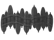 Dekoracja ścienna Pióro ANTIMONY Metal 37 cm Srebrny_777824