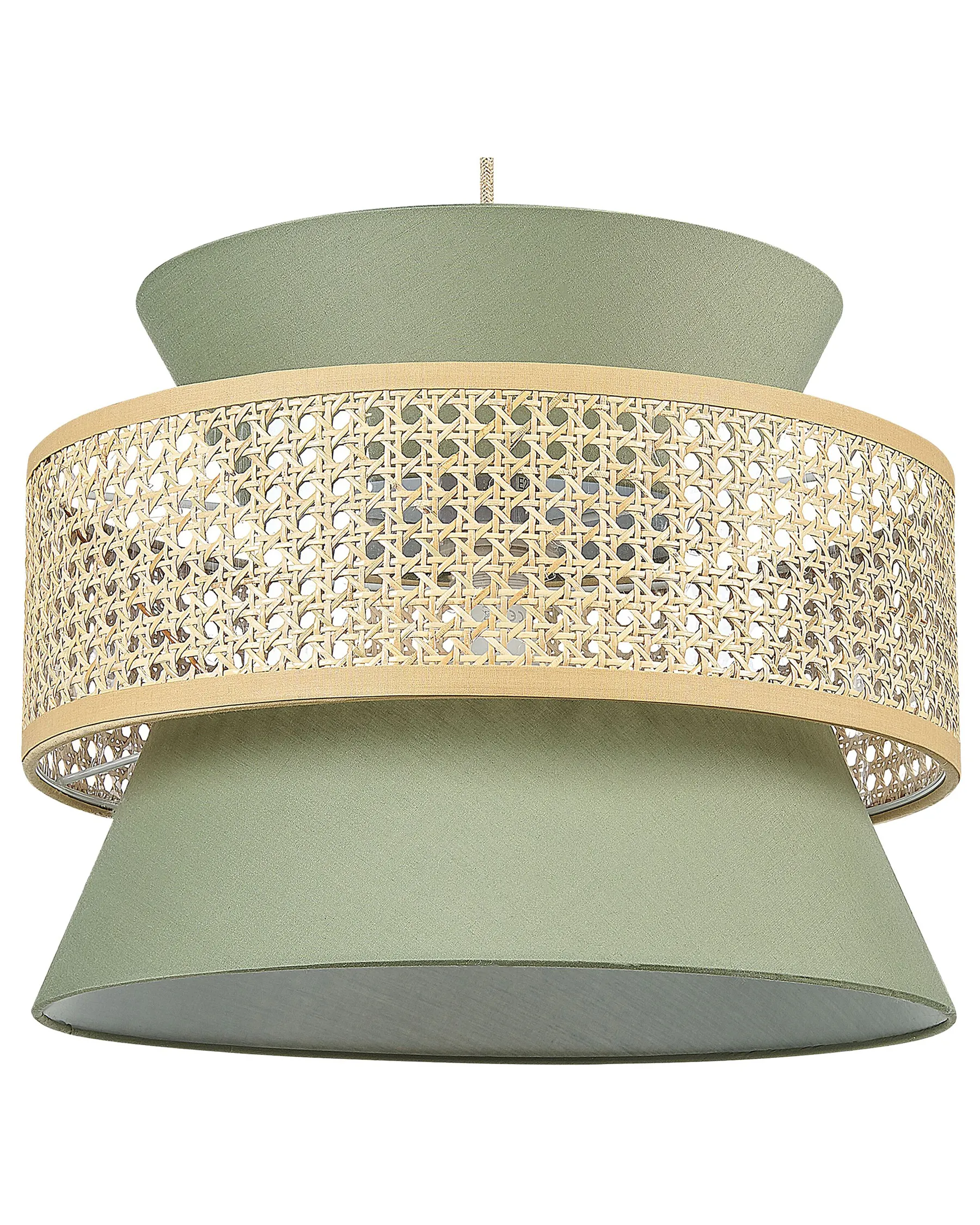 Candeeiro suspenso LUYANO Rattan Verde claro | Beliani.pt
