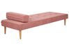 Chaise longue en tissu rose NIORT_927156