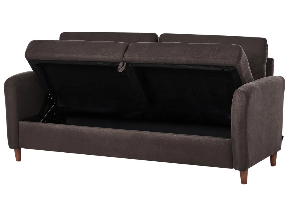 Living Room Set 5 Seater MARE Fabric Dark Brown_1100155