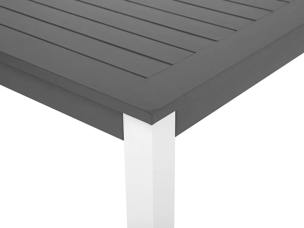 Extending Garden Dining Table PANCOLE 168/248 cm 100 cm Metal Grey_738998