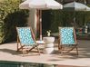 Zestaw 2 wymiennych tkanin do leżaków ogrodowych ANZIO/AVELLINO 113 x 44 cm Turkusowy