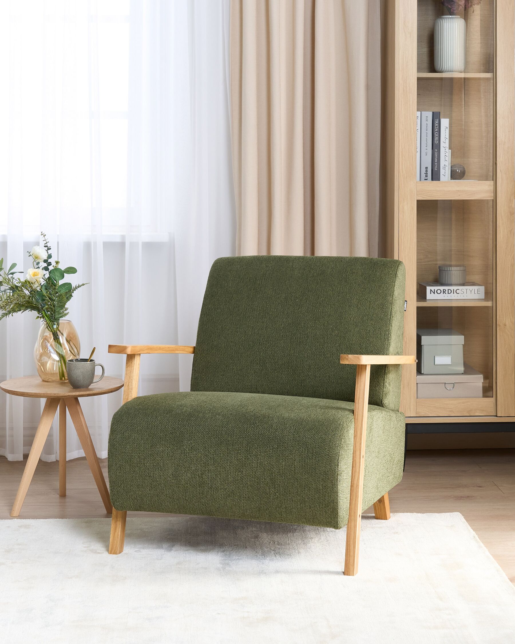 Fabric Armchair Green LESJA_913325