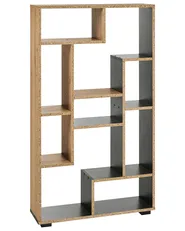 Regał ALMA 122 cm Brązowy/ czarny_955741