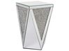 Zrcadlový odkládací stolek stříbrný LUXEY_850875