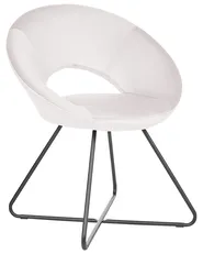 Sedia da pranzo RACHEL Velluto Bianco sporco_860872