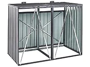 Abrigo duplo para caixote do lixo 2x240 L PERINALDO Metal Cinzento grafite_1185259