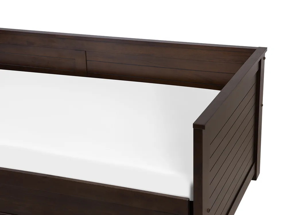 Bed with Storage Drawers Wood CAHORS 90 x 200 cm (EU Single) Dark Brown_729433