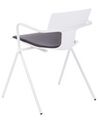 Set of 2 Dining Chairs White and Black MANSON_930108