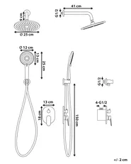 Concealed Shower Set with Rainshower TINGUIRIRICA Silver_1000424