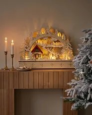 Decorazione natalizia LED GOKSJO 33 cm Marrone chiaro_1016889