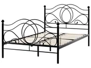 Łóżko Metal LYRA 120 x 200 cm Czarny_1026485