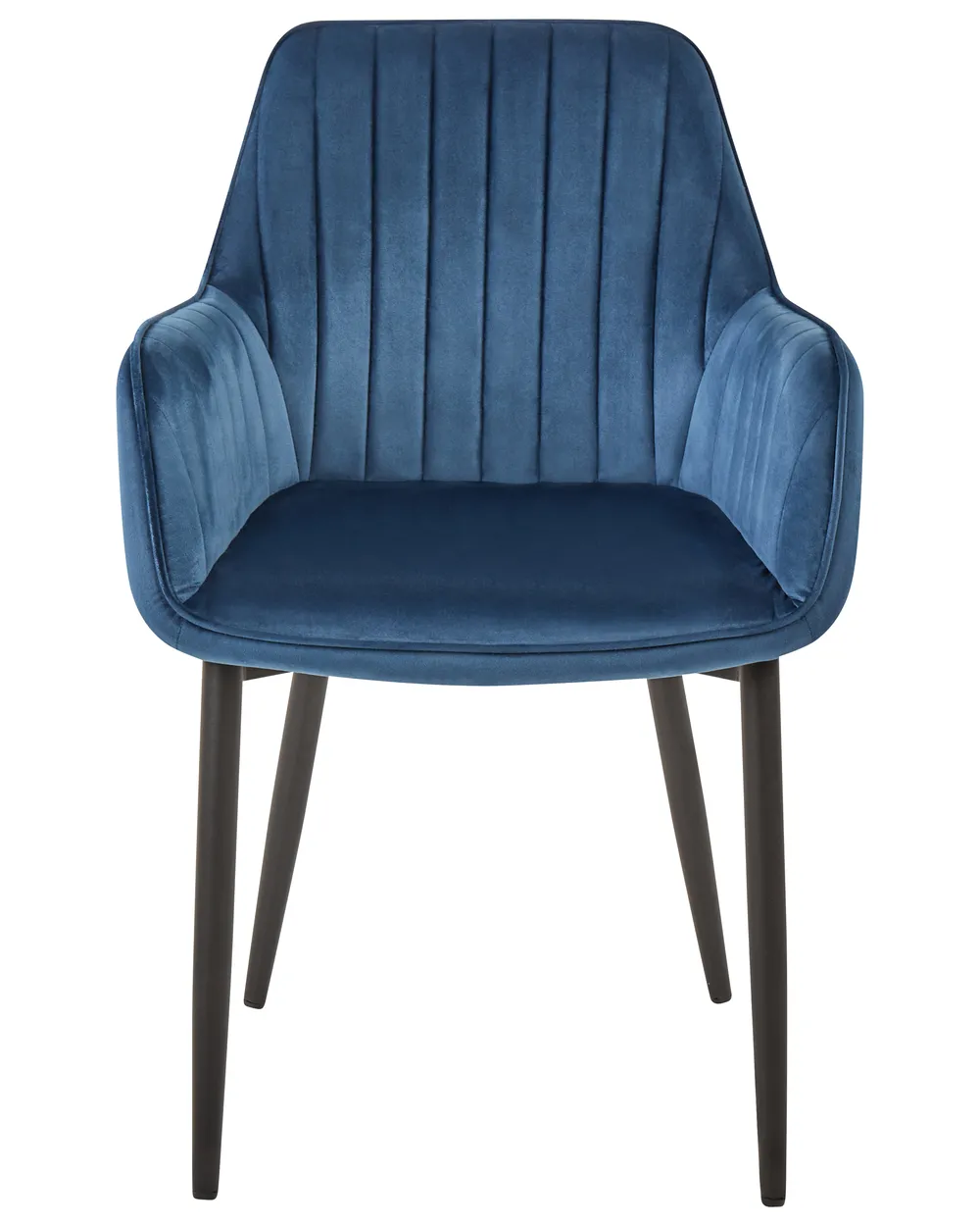 Set of 2 Dining Chairs WELLSTON Velvet Dark Blue_803659