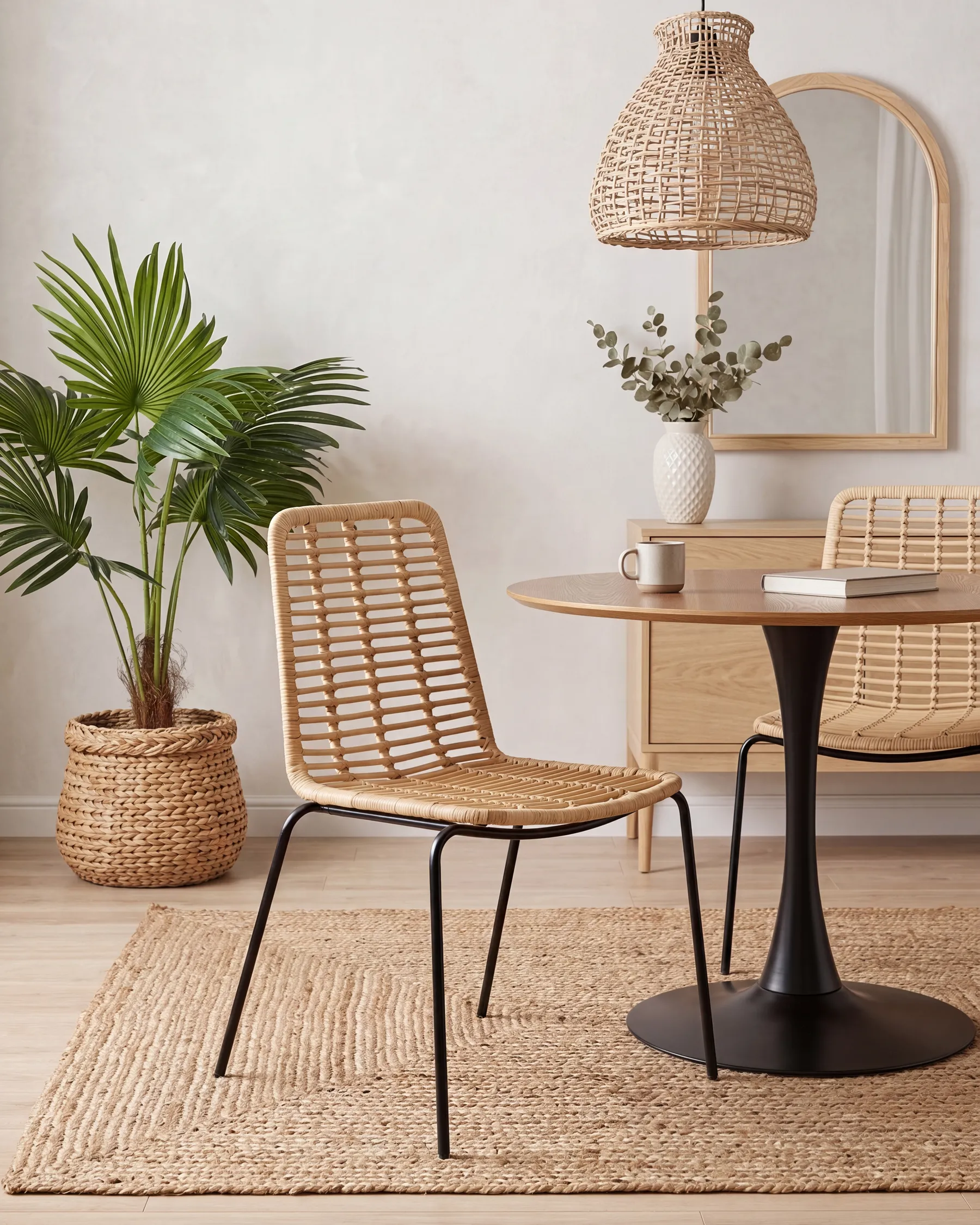 Set of 2 Dining Chairs TAOS Rattan Natural_1072147