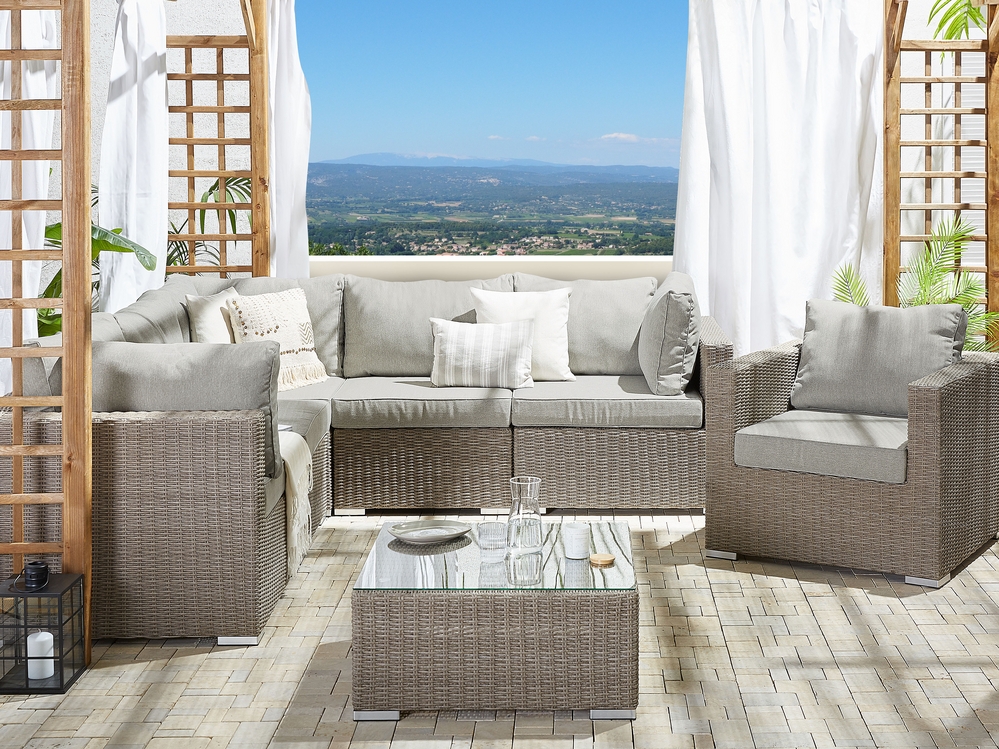 Taupe rattan garden furniture outlet