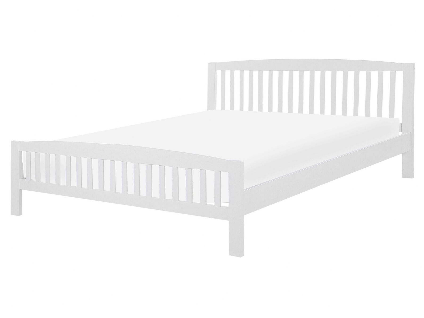 Klasická bílá dřevěná manželská postel 160x200 cm CASTRES_706773