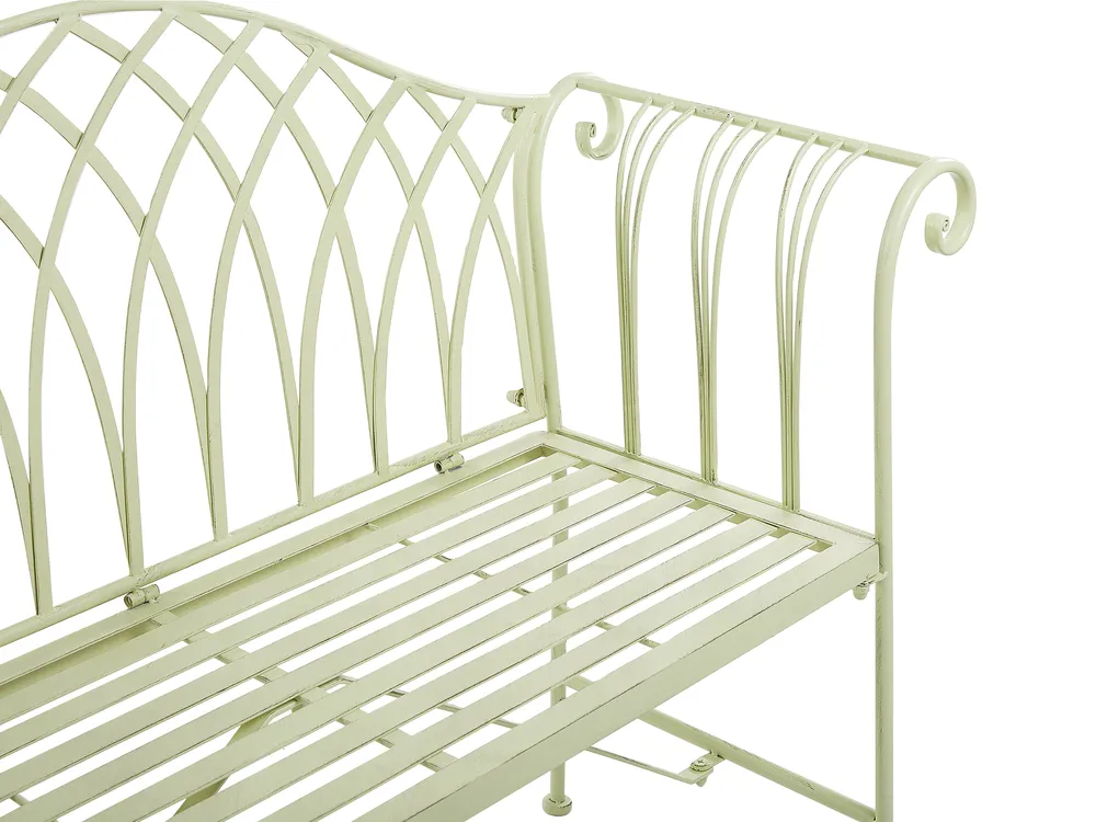 Ławka ogrodowa MILAZZO 130 cm Metal Jasnozielony_825349