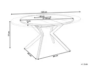 Extending Dining Table CARLEA Light Brown 120/160 cm 120 cm_975594