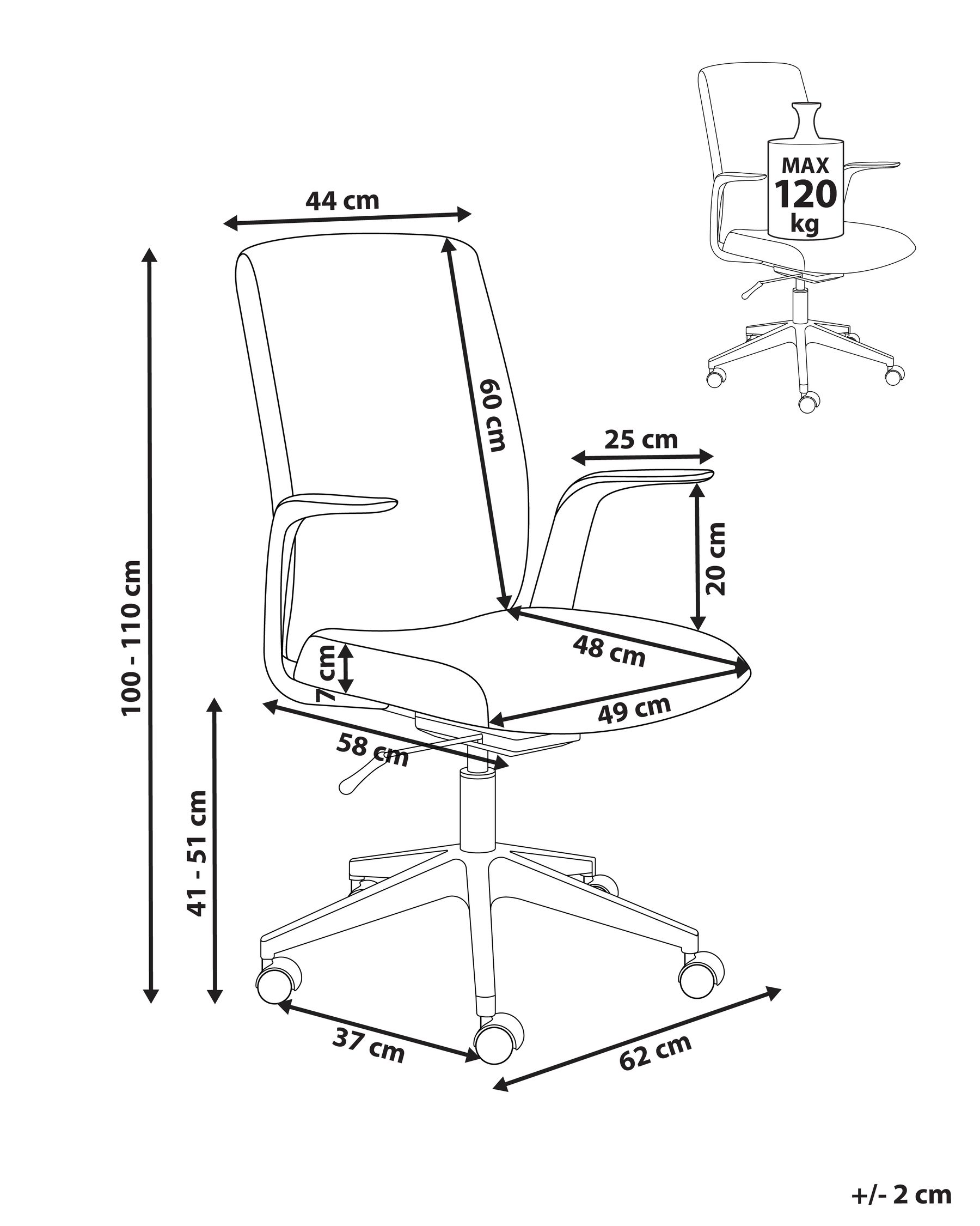 Office Chair CAPTAIN Fabric Light Grey_1008591