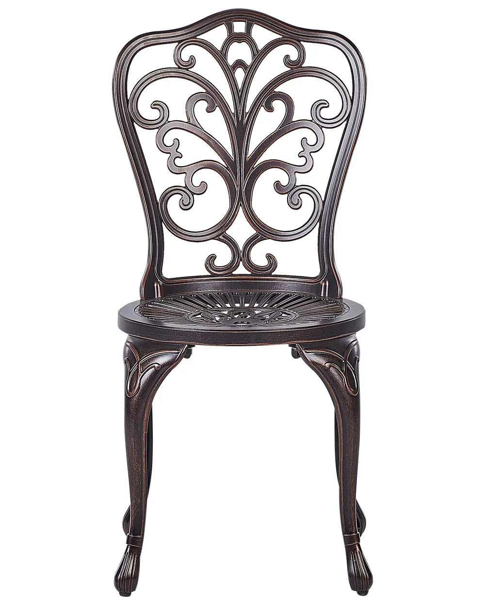Set of 2 Garden Chairs TRIORA Metal Brown_931745