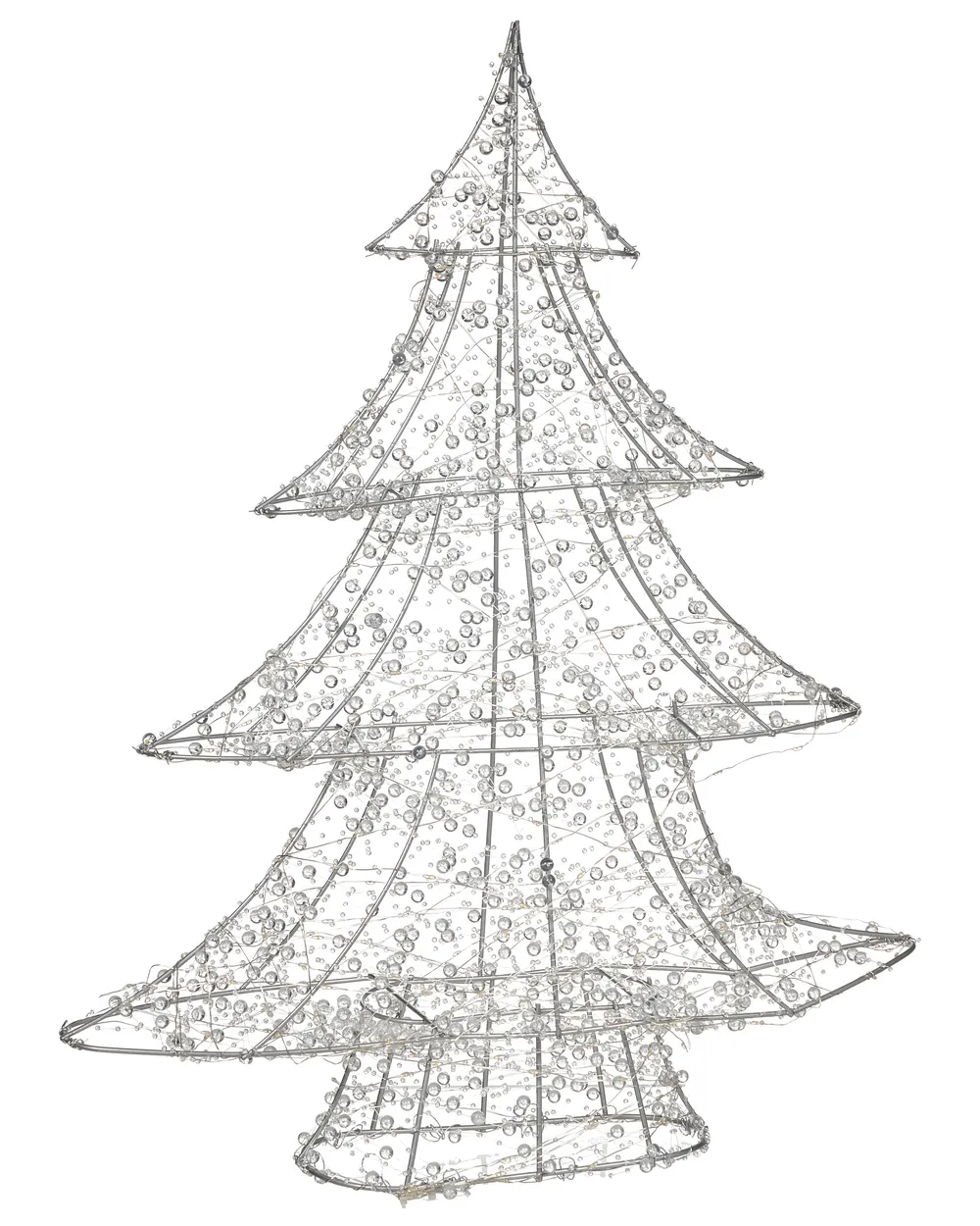 Dekoracja ogrodowa LED BLONDUOS 60 cm Choinka Srebrny_1015673