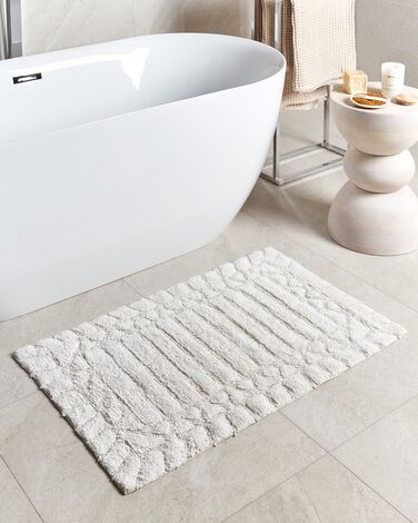 Cotton Bath Mat 60 x 90 cm Beige TEKKE