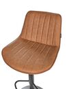 Sada 2 otočných barových stoličiek z umelej kože hnedá DUBROVNIK_915978
