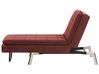 Chaise-longue ajustável em tecido vermelho LOIRET_927390